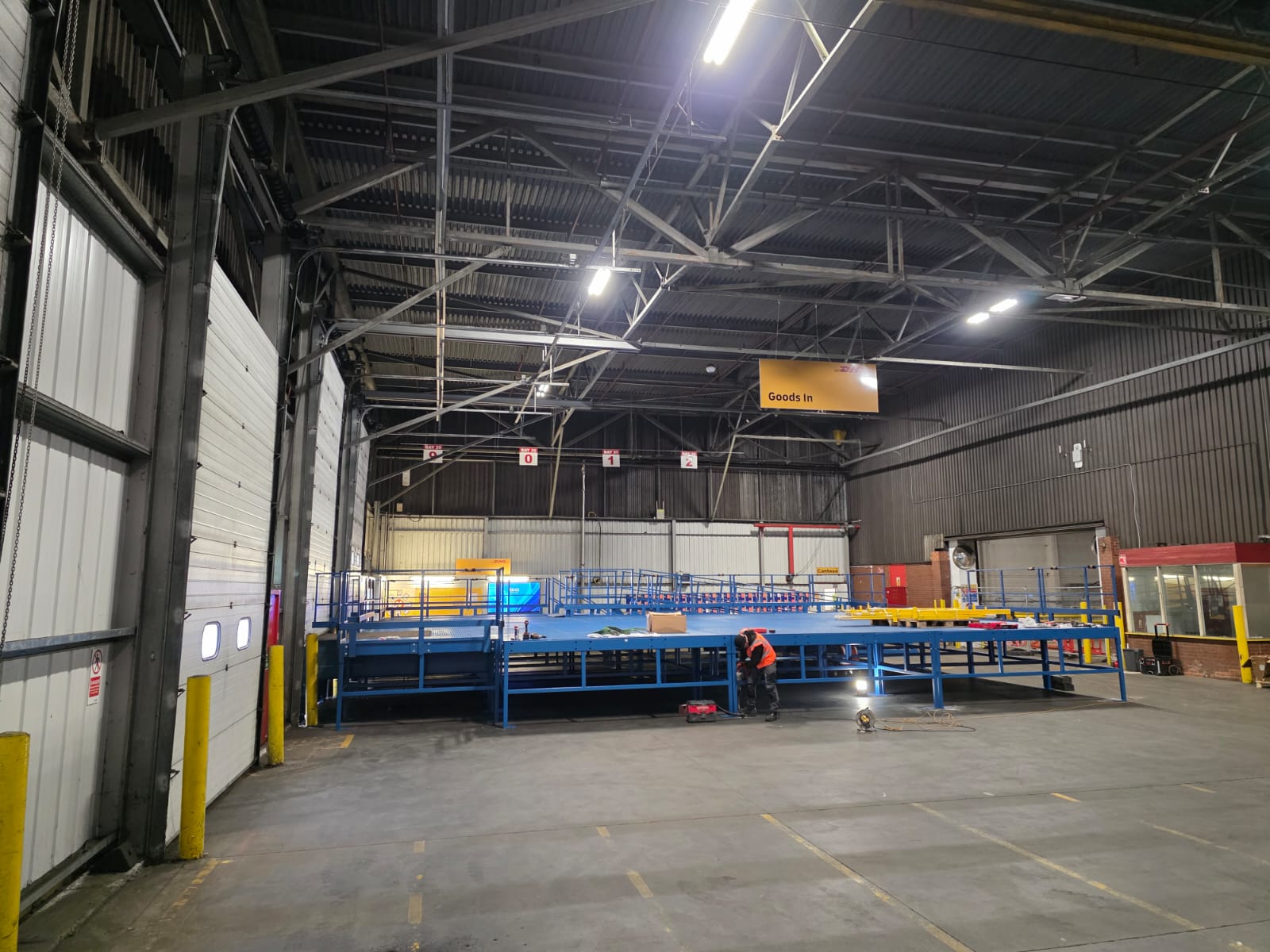 Installation work within an operational logistics site