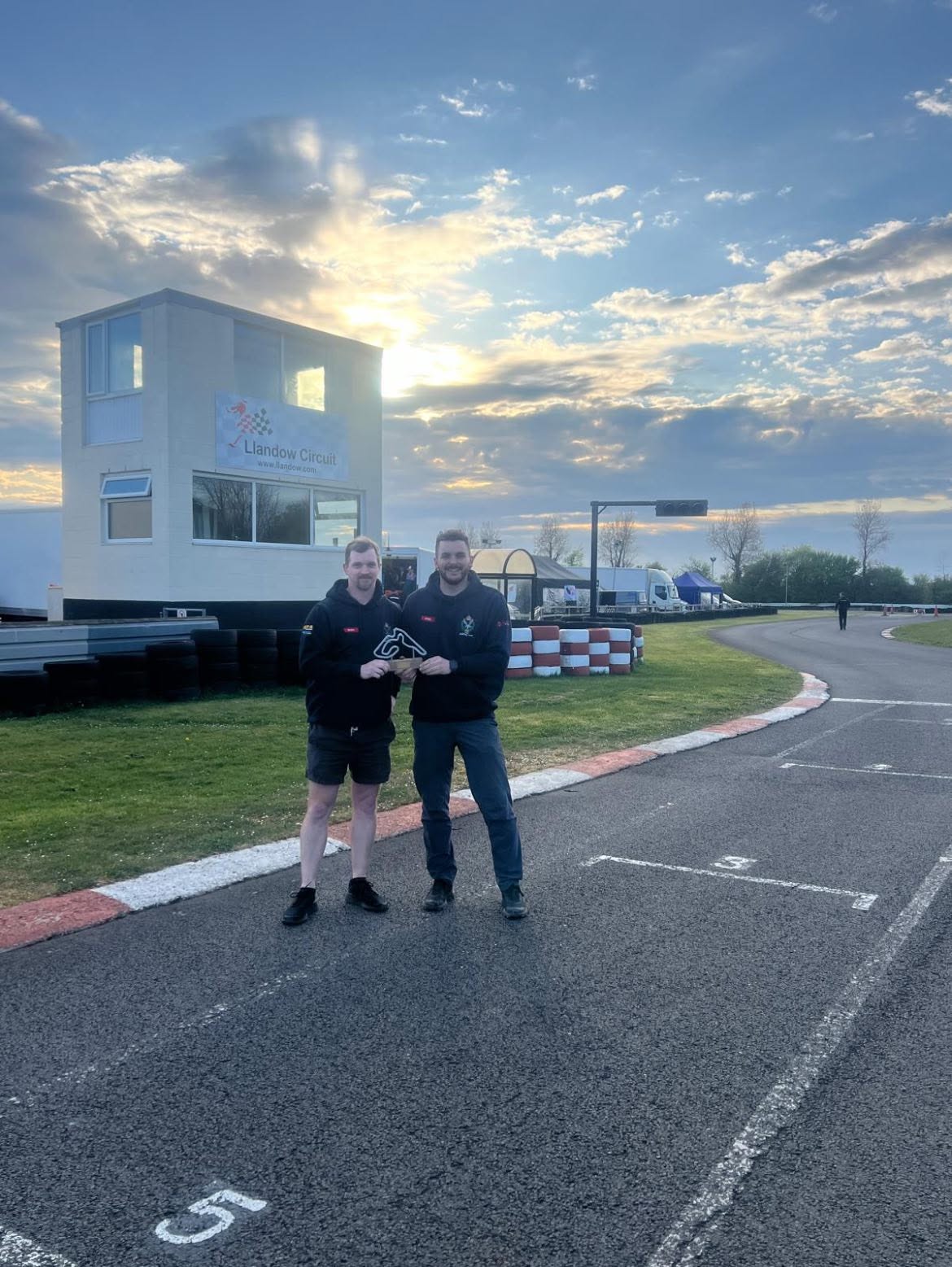 Army Air Corps Karting Team members at Llandow Circuit